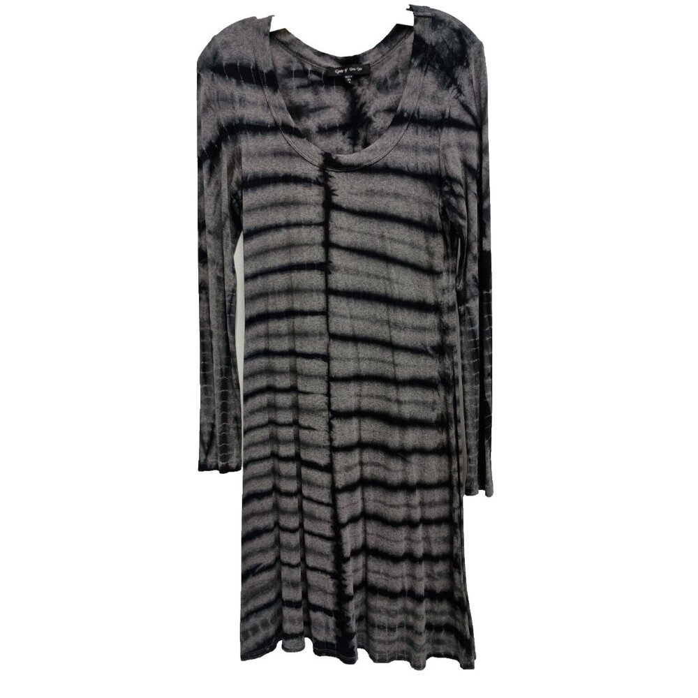 Karen‎ By Karen Kane Womens Tie Dye Jersey Dress Small Gray Long Sleeve Casual